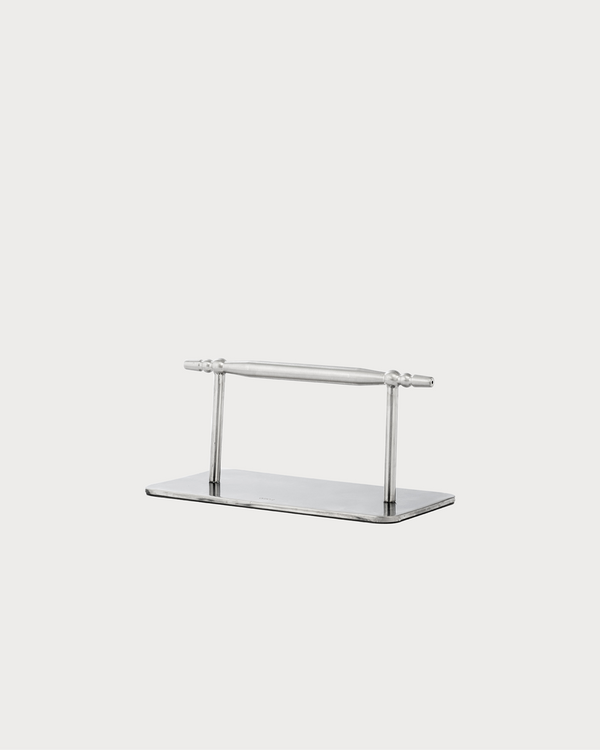 Silver barber chair footrest metal leg rest for salon chair replacement and customer comfort