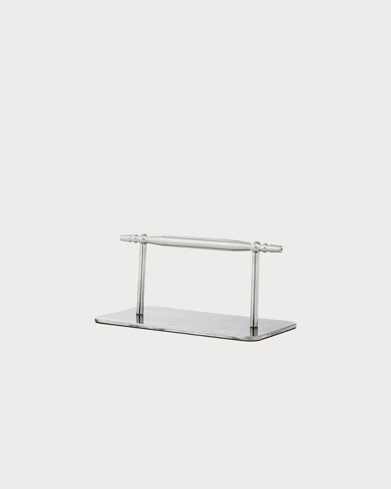 Silver barber chair footrest metal leg rest for salon chair replacement and customer comfort