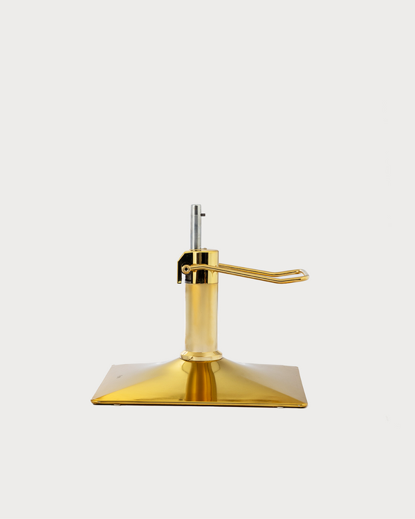 Golden barber chair hydraulic pump with base and lift cylinder for salon chair height adjustment